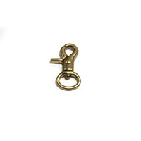Mousqueton pivotant en laiton massif, fermoir à déclenchement pour laisse d'animal, collier, sangle de sac, porte-clés, finition laiton poli