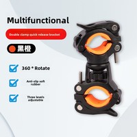 Support de lampe de vélo universel stable et réglable à 360 degrés, clip de fixation pour guidon