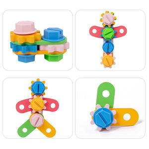 COMMIKI éducatif enfants <span class=keywords><strong>en</strong></span> <span class=keywords><strong>bois</strong></span> entretien boîte à <span class=keywords><strong>outils</strong></span> vis démontage écrou outil à main Table jouets éducatifs pour bébés garçons - Product Image 3