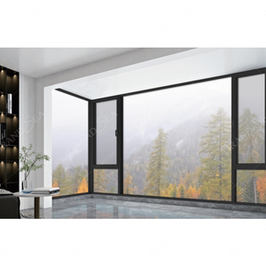 Fenêtres à battants de style français moderne à Foshan avec un design de <span class=keywords><strong>grille</strong></span> décorative, finition élégante pour une utilisation extérieure dans les bâtiments de grande hauteur - Product Image 2