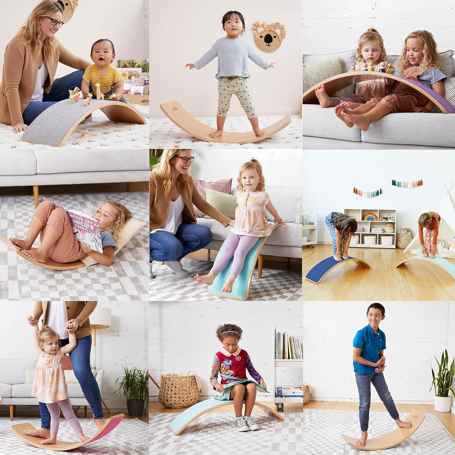 Wooden Wobble Balance Board For Kids' Action Training Oem Available