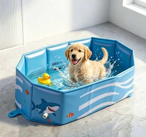 Bañera Plegable Portátil para Mascotas, Linda Piscina de Verano para Perros, Barrera de Natación para Animales, para Jugar - Product Image 1