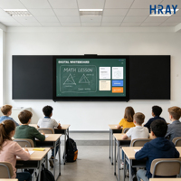Pizarra Interactiva Inteligente HRAY de 86 Pulgadas con Panel BOE, Amplio Rango de Voltaje CA para Educación Escolar, Sala de Capacitación, Producción Personalizada OEM/ODM
