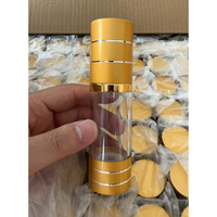 Botol Vakum Tanpa Udara Permukaan Sablon Emas Perak Mewah 10 ml 15ml 30ml 50ml 80ml 100ml Botol Pompa Emulsi Losion