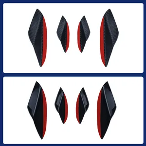 4 Piezas de Alerón Estilo Cuchilla de Viento Pequeña para Coche, Barra Anticolisión, Labio de Parachoques Delantero, Difusor de Alerón - Product Image 4