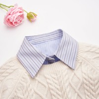 Col détachable brodé animalier pour femme, en polyester, style rétro, accessoire de mode pour chemisier, vente en gros