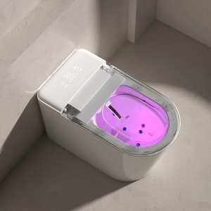CE CUPC WC intelligent monobloc avec couvercle à ouverture automatique, chasse d'eau à capteur de pied et bidet à chauffage instantané, WC intelligent allongé et moderne - Product Image 2