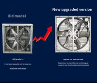 Elektrischer Großflächiger Geräuscharmer Industrieller Wandmontierter Abluftventilator Edelstahlflügel Kugellager Kühlung für Geflügelställe