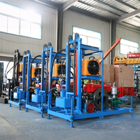 Plateforme de forage portable à moteur diesel pour puits d'eau, profondeur de 120 m, conception compacte, mini-plateforme de forage de puits d'eau sur roues
