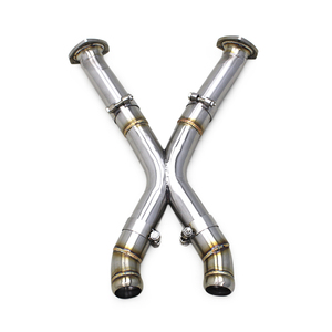Tubo delantero de salida de fábrica X tubo para <span class=keywords><strong>Aston</strong></span> <span class=keywords><strong>Martin</strong></span> <span class=keywords><strong>DB9</strong></span> Vantage Zagato Rapide 6,0 V12 tubo de escape de sistema de coche de acero inoxidable - Product Image 1