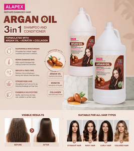 Offre Spéciale : Shampooing à l'Huile d'Argan 3-en-1 Nourrissant 5L en Gros – Soin Capillaire Professionnel Format Gallon pour Salons de Coiffure - Product Image 3