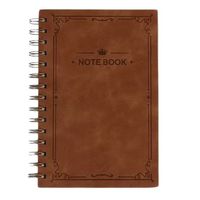Carnet A5 en cuir PU à couverture rigide gaufrée, spirale, fournisseur en gros pour entreprises et écoles, journal intime, papeterie