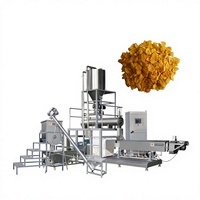 Ligne de production automatique de flocons de maïs 100 kg/h, machine de transformation de céréales pour le petit-déjeuner, équipement de fabrication alimentaire