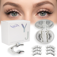 Cils magnétiques souples résistants à l'eau, sans colle, faits à la main, naturels, réutilisables, pose en 3 étapes avec applicateur