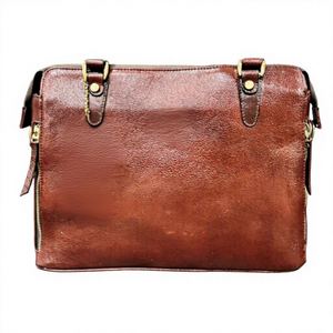 Sac à main décontracté pour femme en cuir véritable 100% BS INTERNATIONAL, fabriqué en Inde, léger, pliable, grande capacité, fermeture éclair - Product Image 5
