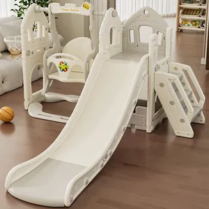 MIGO Urso Pequeno Paraíso Indoor Playground Equipamento Kids Plastic Slides Combo Escalada Quadro Kids Swing E Slide Sets