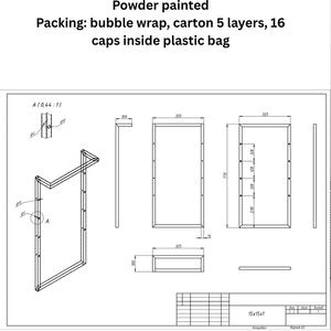 Patas de Cocina y Baño Desmontables de Acero Inoxidable con Marco Negro de Diseño Industrial Contemporáneo Personalizado de Fábrica KAHNOS GJ-001 - Product Image 2