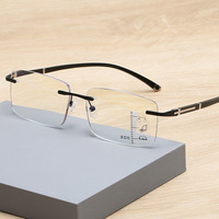 Lunettes de lecture progressives multifocales de luxe pour hommes et femmes, sans monture, avec découpe diamantée, photochromiques, à double usage