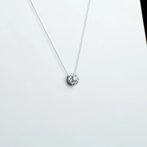 Collar Minimalista con Halo de Diamantes de Laboratorio, Colgante de Joyería Fina de Oro Sólido con Diamante de Laboratorio Creado, Diseño Atemporal, Oro de 14K, Regalo - Product Image 2