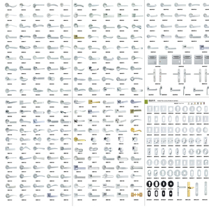 Battant de porte en alliage de zinc de haute qualité, finition nickel brossé moderne, quincaillerie d'entrée d'appartement durable, battant de porte d'entrée <span class=keywords><strong>pour</strong></span> <span class=keywords><strong>la</strong></span> <span class=keywords><strong>maison</strong></span> - Product Image 4