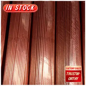 99.99% Pure Copper Rod Solid Copper Bonded Earth Rod Ground Earthing Rod Metal Materials for Industry