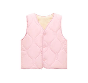 <strong>Girls</strong> Winter Warm Vest Children's Clothing Unisex Sleeveless Coat Lightweight V-Neck Waistcoat <strong>Gilet</strong> for <strong>Toddler</strong> - Product Image 4