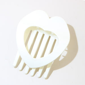 Pinces à cheveux en forme de cœur creux, élastiques à cheveux en plastique sans couture pour filles, accessoires capillaires tendance de style coréen - Product Image 6