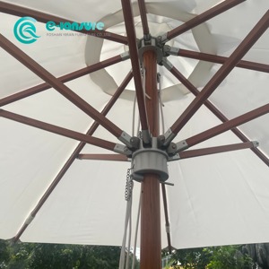 Mobilier d'extérieur en gros <span class=keywords><strong>3</strong></span> mètres de parasol de patio rond parasol de jardin en <span class=keywords><strong>bois</strong></span> de teck avec tissu imperméable et base durable - Product Image 4