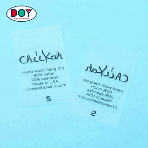 Tùy Chỉnh Kích Thước Tên Logo <span class=keywords><strong>Transparent</strong></span> Water Proof In TPU Acrylic Quần Áo Chăm Sóc Nhãn Đối Với Bikinis - Product Image 6