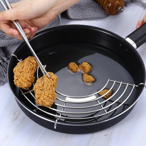 Filtre à huile de cuisson semi-circulaire en acier inoxydable de qualité alimentaire avec grille de drainage pour tempura et aliments frits - Product Image 2