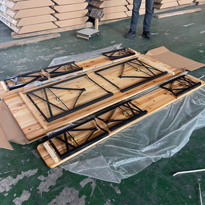 Nhà Máy Giá 3 Mảnh Ngoài Trời Bãi Biển Cắm Trại Nhà Máy Bia Có Thể Gập Lại Bia Bằng Gỗ Bảng Thiết Lập Với Băng Ghế - Product Image 5