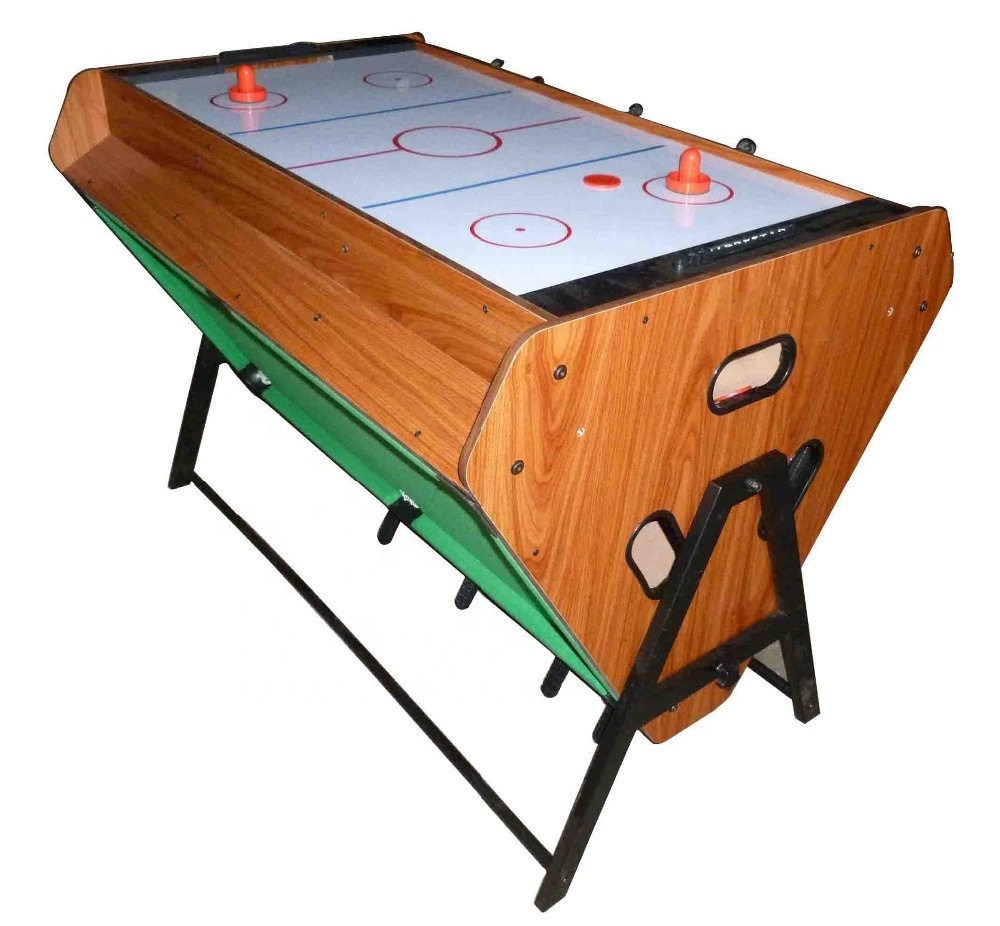 Table De Jeu 3 En 1 Pliable - Billard, Hockey, Ping-pong - 140cm