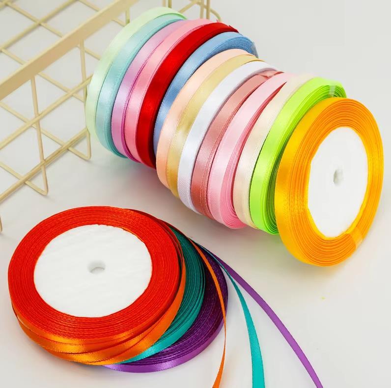 Hambroline 6mm Wide DIY Jewelry Accessories Ribbon Headband and Gift Box Packaging Satin Lanyards for Valentine's Day
