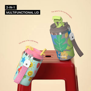 Hong ling: Tapa multifuncional 2 en 1 de 16 oz, múltiples formas de beber - Tu <span class=keywords><strong>taza</strong></span> diaria perfecta - 100% libre de BPA, material de calidad alimentaria - Product Image 3