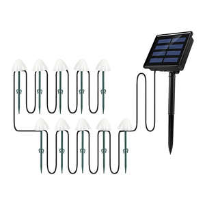 LED güneş dize işıklar sevimli mantar peri IP65 su geçirmez bakır vücut DC güç için veranda çit bahçe dekor sevgililer çelenk - Product Image 4