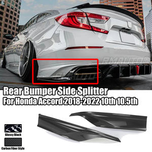 A Pair <b>Car</b> Rear Bumper Side Splitter <b>for</b> Honda Accord 2018-2022 10th 10.5th Lower <b>Diffuser</b> Lip Spoiler Canard Guard Corner Trim - Product Image 1
