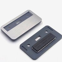 Badge magnétique en aluminium Office Alu-Print 72 x 38 mm avec clip et aimant puissant