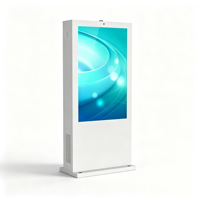 Pantalla Táctil de 65 Pulgadas, 3000nit, Alto Brillo, Legible Bajo la Luz Solar, Tótem de Señalización Digital LCD para Exteriores, para Estaciones de Autobús y Hoteles