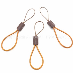 Sangles de poignet courtes en cuir véritable pour clés USB, batteries externes, appareils photo, téléphones portables, cordon de téléphone en cuir de vachette marron - Product Image 3