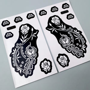 Customs <strong>Hand</strong> Finger <strong>Henna</strong> Tattoo Stickers Templates Waterproof Women Girl Body <strong>Hand</strong> Painting Temporary Tattoo Stencil - Product Image 6