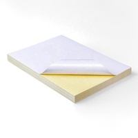 100 feuilles/sac Papier autocollant A4 brillant couché 210x297MM Papier offset mat sans bois auto-adhésif pour imprimante laser/jet d'encre