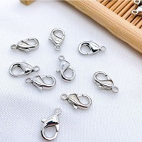 Fournitures de fabrication de bijoux lisses et durables, petits fermoirs à ressort en acier inoxydable, divers et fiables, accessoires pratiques et polyvalents en vrac