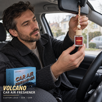 Diffuseur de voiture haut de gamme, désodorisant de voiture personnalisé avec logo, désodorisant liquide pour voiture, huile parfumée longue durée, mini flacon en verre de 8 ml