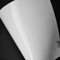 Étiquette autocollante imperméable blanche brillante en PP, imprimée numériquement à jet d'encre, personnalisée, découpée, pour emballage, feuilles, bougies et artisanat