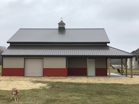 Nouvelle construction préfabriquée Godown Structure en acier bâtiments poteau métallique Barndominium Kits/ Barndo Double hauteur grange