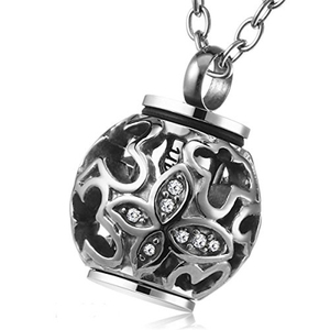 Paslanmaz Çelik Sevimli çocuk Anıt Kremasyon Hollow Kelebek Kül Urn Kolye Hatıra Madalyon Tutucu Kristal Kolye - Product Image 2