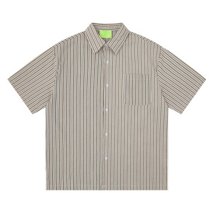 Camicia a maniche corte a quadri blu Cityboy giapponese con logo personalizzato |   <span class=keywords><strong>Polo</strong></span> da <span class=keywords><strong>uomo</strong></span> estiva vintage stile casual e comodo - Product Image 4