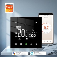 Termostato Inteligente Sansael WiFi Flexible para Calefacción por Suelo Radiante, 3A 95-240V AC, Pantalla Táctil Tuya, Resistente al Fuego, Ecológico
