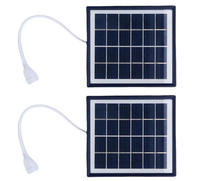 Pack de 2 modules solaires PERC en silicium monocristallin de 5W, faciles à transporter, avec chargeur USB pour le camping et la randonnée en extérieur