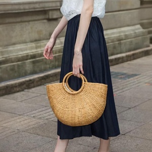 Women High Waist A-Line Midi Skirt Casual Office Work Travel Summer Fall Fashion Skirt - Product Image 4